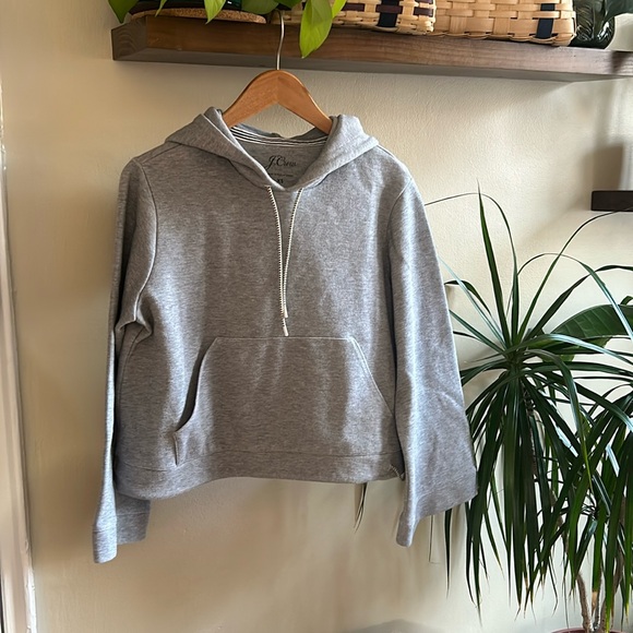 J. Crew Tops - LAST CHANCE J Crew Grey Hoodie XS Wide Sleeve